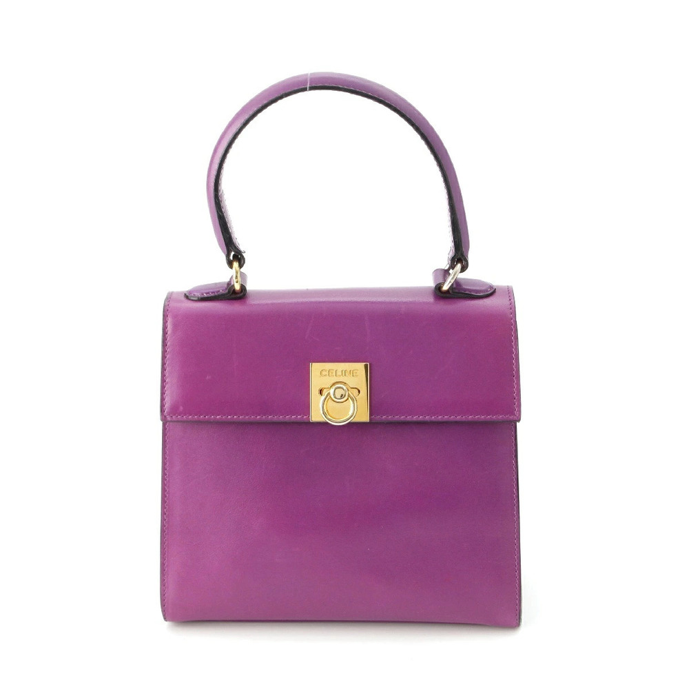 Celine Top Handle Handbag Purple